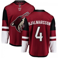 Men's Arizona Coyotes #4 Niklas Hjalmarsson Fanatics Branded Burgundy Red Home Breakaway NHL Jersey