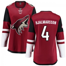 Women's Arizona Coyotes #4 Niklas Hjalmarsson Fanatics Branded Burgundy Red Home Breakaway NHL Jersey