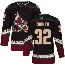 Men's Adidas Arizona Coyotes #32 Antti Raanta Premier Black Alternate NHL Jersey