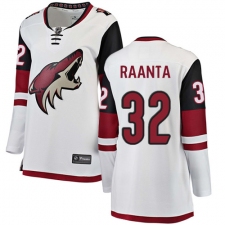 Women's Arizona Coyotes #32 Antti Raanta Authentic White Away Fanatics Branded Breakaway NHL Jersey