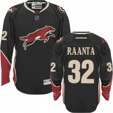 Women's Reebok Arizona Coyotes #32 Antti Raanta Premier Black Third NHL Jersey