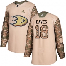 Men's Adidas Anaheim Ducks #18 Patrick Eaves Authentic Camo Veterans Day Practice NHL Jersey