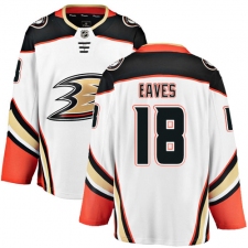 Men's Anaheim Ducks #18 Patrick Eaves Fanatics Branded White Away Breakaway NHL Jersey