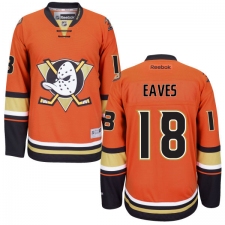Women's Reebok Anaheim Ducks #18 Patrick Eaves Premier Orange Third NHL Jersey