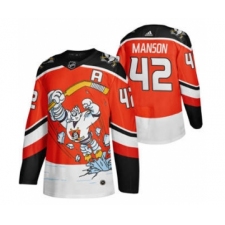 Men's Anaheim Ducks #42 Josh Manson Red 2020-21 Reverse Retro Alternate Hockey Jersey