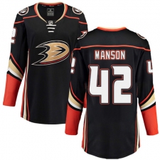 Women's Anaheim Ducks #42 Josh Manson Fanatics Branded Black Home Breakaway NHL Jersey