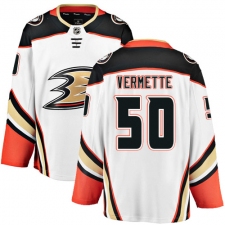 Men's Anaheim Ducks #50 Antoine Vermette Fanatics Branded White Away Breakaway NHL Jersey