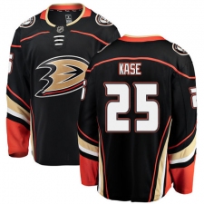 Men's Anaheim Ducks #25 Ondrej Kase Fanatics Branded Black Home Breakaway NHL Jersey