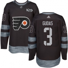 Men's Adidas Philadelphia Flyers #3 Radko Gudas Authentic Black 1917-2017 100th Anniversary NHL Jersey