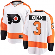 Men's Philadelphia Flyers #3 Radko Gudas Fanatics Branded White Away Breakaway NHL Jersey
