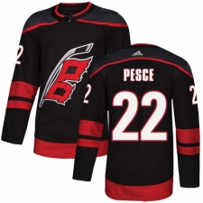Men's Adidas Carolina Hurricanes #22 Brett Pesce Premier Black Alternate NHL Jersey