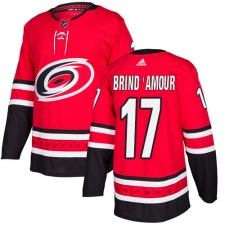 Youth Adidas Carolina Hurricanes #17 Rod Brind'Amour Premier Red Home NHL Jersey