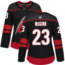 Women's Adidas Carolina Hurricanes #23 Brock McGinn Premier Black Alternate NHL Jersey
