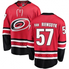 Men's Carolina Hurricanes #57 Trevor Van Riemsdyk Fanatics Branded Red Home Breakaway NHL Jersey