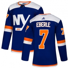 Men's Adidas New York Islanders #7 Jordan Eberle Premier Blue Alternate NHL Jersey