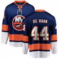 Men's New York Islanders #44 Calvin de Haan Fanatics Branded Royal Blue Home Breakaway NHL Jersey