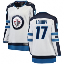 Women's Winnipeg Jets #17 Adam Lowry Fanatics Branded White Away Breakaway NHL Jersey