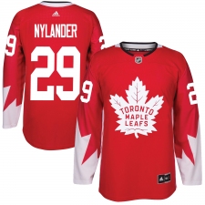 Men's Adidas Toronto Maple Leafs #29 William Nylander Authentic Red Alternate NHL Jersey