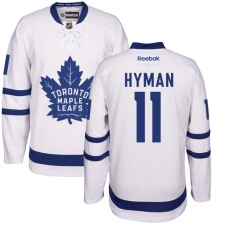 Youth Reebok Toronto Maple Leafs #11 Zach Hyman Authentic White Away NHL Jersey