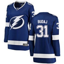 Women's Tampa Bay Lightning #31 Peter Budaj Fanatics Branded Royal Blue Home Breakaway NHL Jersey