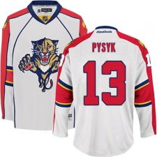 Men's Reebok Florida Panthers #13 Mark Pysyk Authentic White Away NHL Jersey
