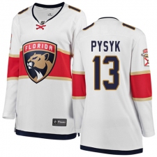 Women's Florida Panthers #13 Mark Pysyk Authentic White Away Fanatics Branded Breakaway NHL Jersey