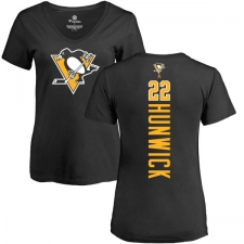 NHL Women's Adidas Pittsburgh Penguins #22 Matt Hunwick Black Backer T-Shirt