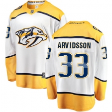 Men's Nashville Predators #33 Viktor Arvidsson Fanatics Branded White Away Breakaway NHL Jersey