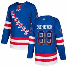 Men's Adidas New York Rangers #89 Pavel Buchnevich Authentic Royal Blue Drift Fashion NHL Jersey