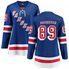 Women's New York Rangers #89 Pavel Buchnevich Fanatics Branded Royal Blue Home Breakaway NHL Jersey