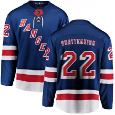 Men's New York Rangers #22 Kevin Shattenkirk Fanatics Branded Royal Blue Home Breakaway NHL Jersey