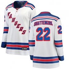 Women's New York Rangers #22 Kevin Shattenkirk Fanatics Branded White Away Breakaway NHL Jersey