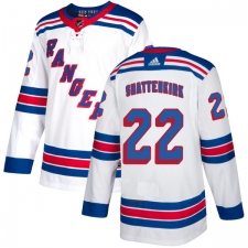 Women's Reebok New York Rangers #22 Kevin Shattenkirk Authentic White Away NHL Jersey