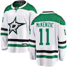 Men's Dallas Stars #11 Curtis McKenzie Authentic White Away Fanatics Branded Breakaway NHL Jersey