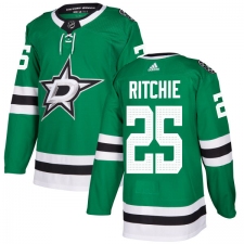 Youth Adidas Dallas Stars #25 Brett Ritchie Authentic Green Home NHL Jersey