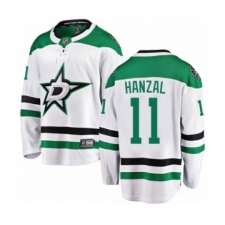 Men's Dallas Stars #11 Martin Hanzal Authentic White Away Fanatics Branded Breakaway NHL Jersey