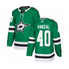 Men's Dallas Stars #40 Martin Hanzal Authentic Green Home Hockey Jersey