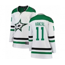 Women's Dallas Stars #11 Martin Hanzal Authentic White Away Fanatics Branded Breakaway NHL Jersey