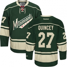 Men's Reebok Minnesota Wild #27 Kyle Quincey Authentic Green Third NHL Jersey