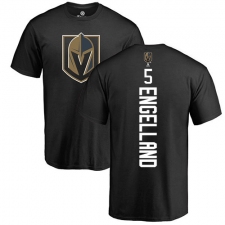 NHL Adidas Vegas Golden Knights #5 Deryk Engelland Black Backer T-Shirt