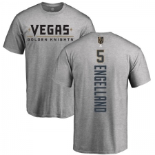 NHL Adidas Vegas Golden Knights #5 Deryk Engelland Gray Backer T-Shirt
