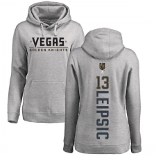 NHL Women's Adidas Vegas Golden Knights #13 Brendan Leipsic Gray Backer Pullover Hoodie