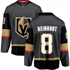 Men's Vegas Golden Knights #8 Griffin Reinhart Authentic Black Home Fanatics Branded Breakaway NHL Jersey