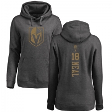 NHL Women's Adidas Vegas Golden Knights #18 James Neal Charcoal One Color Backer Pullover Hoodie