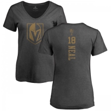 NHL Women's Adidas Vegas Golden Knights #18 James Neal Charcoal One Color Backer T-Shirt