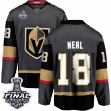 Youth Vegas Golden Knights #18 James Neal Authentic Black Home Fanatics Branded Breakaway 2018 Stanley Cup Final NHL Jersey