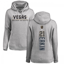 NHL Women's Adidas Vegas Golden Knights #21 Cody Eakin Gray Backer Pullover Hoodie