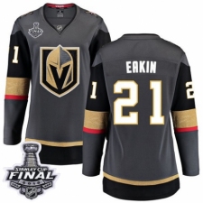 Women's Vegas Golden Knights #21 Cody Eakin Authentic Black Home Fanatics Branded Breakaway 2018 Stanley Cup Final NHL Jersey