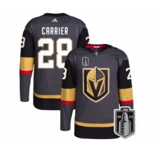 Men's Vegas Golden Knights #28 William Carrier Gray 2023 Stanley Cup Final Stitched Jersey