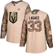 Men's Adidas Vegas Golden Knights #33 Maxime Lagace Authentic Camo Veterans Day Practice NHL Jersey